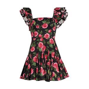 Alice + Olivia Chic Cheri Floral Square Neck Dress Size 0